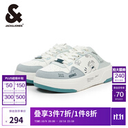 杰克·瓊斯（JACK&JONES）夏季新款涂鴉圖案潮流百搭舒適拼色半包休閑鞋男鞋2242C8012 C41羊絨藍(lán) 單層 40