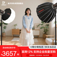 金貝補(bǔ)光燈JL-160BI雙色溫?cái)z影燈直播間燈光拍攝常亮燈棚器材 JL-160BI 深口柔光箱