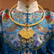 2025年個(gè)性潮流款式虎獅項(xiàng)圈瓔珞復(fù)古流蘇漢服宮廷紅民族自信風(fēng) 單項(xiàng)圈