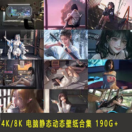 4K超高清動(dòng)態(tài)電腦平板桌面壁紙屏保唯美動(dòng)漫人物視屏插畫(huà)圖片素材