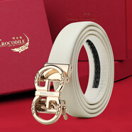 鱷魚(yú)恤新年禮物頭層牛皮精致百搭女士自動(dòng)扣腰帶時(shí)尚皮帶女生日