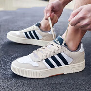 阿迪達斯（adidas）男鞋 秋季新款經(jīng)典三條紋運動(dòng)鞋低幫休閑鞋防滑板鞋耐磨籃球鞋男 經(jīng)典款板鞋/藍綠色 40