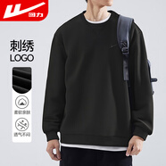 回力衛(wèi)衣男春秋季刺繡百搭圓領(lǐng)長袖t恤男舒適簡約打底套頭衫男 1187