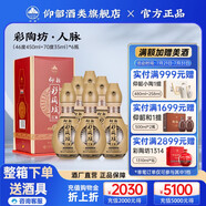 仰韶彩陶坊人脈盒裝白酒 陶融型450ml46度+35ml70°人和升級純糧食酒 6瓶 整箱裝