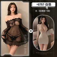 愛(ài)如如夫妻調情睡衣情趣內衣性感房事戰袍夫妻刺激高檔母犬sm羞恥大尺度 黑仙女裙+性感包臀小秘書(shū) 均碼80-120情趣內衣服方便老公吃大尺度戰衣