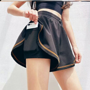 宰摟瑜伽掛脖背心一體式健身2023新款白色運動(dòng)掛脖子吊帶背心女升級款 1744-單件黑色短褲有內襯-G32 S S