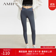 AMII女裝2025秋季新款極簡黑科技遠紅外保暖內磨毛修身彈力小 深灰 M 160/68A