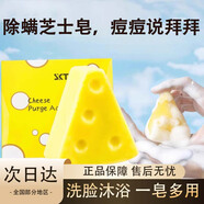 SKT芝士皂拉絲除螨皂潔面皂凈螨香皂奶酪洗臉潔面香皂全身手工皂正品 SKT正品芝士皂 2塊(2個起泡網)