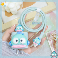 HAPPYMAKER適用于防斷裂修復神器20W蘋(píng)果16Plus/15搞怪款充電器保護套iPhone15Pro數據線(xiàn)套蘋(píng)果14/13iPad繞繩 蘋(píng)果20W雙typec四件套貼片款【丑魚(yú)漢頓】