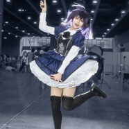 偉利達小鳥(niǎo)游六花cos服全套中二病也要談戀愛(ài)動(dòng)漫周邊cosplay二次元學(xué)院 哥特風(fēng)cos服+假發(fā) S