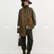 UNICA/異域感松弛摩登_韓國進(jìn)口混色法蘭絨羊毛_針織束腳寬腰長褲 【 藻泥綠 】韓國進(jìn)口 L【現(xiàn)貨48小時(shí)發(fā)】 均碼