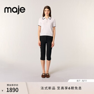 Maje【淺春系】2025春款女裝白色短款短袖針織衫MFPPU00903 白色 S