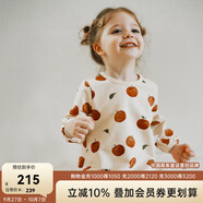 OAK FAMILY秋冬新品1-6歲女寶寶長袖連衣裙可愛高彈寬松衛(wèi)衣裙洋氣公主裙 小蘋果 80 cm