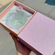 靈隱文創(chuàng)2025新款蓮花小水方琉璃盞多彩蓮花杯桌面創(chuàng)意擺件 一個裝