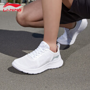 李寧（LI-NING）跑鞋男鞋運動鞋春秋款透氣舒適跑步鞋輕質(zhì)百搭運動休閑鞋子 標(biāo)準(zhǔn)白（大網(wǎng)孔）045-1 43