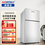 申花（SHENHUA）小冰箱雙門冷藏冷凍 家用小型迷你出租房宿舍小戶型雙開門電冰箱 一級能效省電 【58A118D-加厚款-銀 3天一度電】