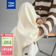 唐獅（TonLion）2024女寬松休閑闊腿褲WP 米白/二批 XL 
