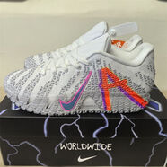 DOTSWOOSH-NIKE藍黃鴛鴦籃球鞋莫蘭特3代緩震氣墊低幫男女實(shí)戰運動(dòng)鞋戰靴 莫蘭特3代-灰白橙  配置前后雙氣墊 44