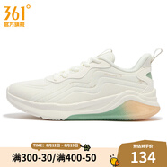 361度女鞋運動鞋春季新款361度女常規(guī)跑鞋 羽毛白/漂白淺綠 35