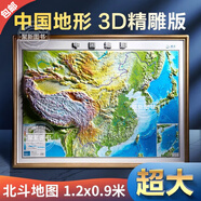【官方正版】2025年新版中國地圖和世界地圖地形圖 1200超大精雕版1.2x0.9米1.2x0.9米1.1米x0.8米3d凹凸立體地圖掛圖 學(xué)生地理墻貼 辦公室裝飾掛畫3d立體凹凸版地理圖 【1張】