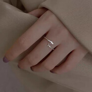 胖東來(lái)品質(zhì)尾戒小指獨身主義925純銀滿(mǎn)天星戒指女純銀時(shí)尚個(gè)性ins 海豚灣戒指+小方盒