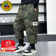 G.DUCKKIDS小黃鴨兒童羽絨褲男童外穿加厚保暖褲子男孩長褲迷彩褲大童帥氣 圖片色 100 建議2~3歲【 90-100】cm