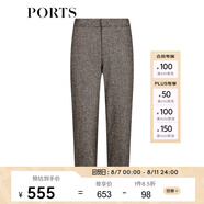 PORTS寶姿春夏新品女裝小腳口長褲YLL9P083LFF001 駝色混色 M (6)