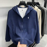 POLO SPORT拉夫勞倫保羅男士羊毛呢外套秋冬款拉鏈外套連帽衛(wèi)衣寬 24202深藍(lán) L -建議90-125斤