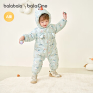 巴拉巴拉balaOne嬰兒連體衣寶寶衣服2025冬裝羽絨服連帽鵝絨208425120212