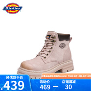 Dickies女士馬丁靴高幫時(shí)尚情侶靴百搭工裝靴女 粉色 男女款-38 