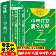 中考滿分作文 意林作文金素材（全4冊(cè)）中考作文滿分攻略高分金素材 作文名師戰(zhàn)術(shù) 十大?？贾黝}作文  高分范文精選初中作文素材大全適用七八九年級(jí)同步作文書通用提高閱讀積累寫作技巧