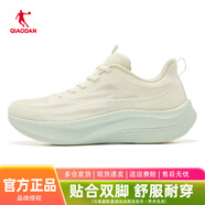 喬丹咻6.0 QDB022252216專業(yè)跑步鞋夏季女鞋網(wǎng)面薄款透氣厚底運(yùn)動(dòng)鞋 象牙色/雪霧綠 商場(chǎng)同款 37