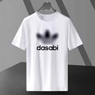 金邁鳥抽象衣服搞怪趣味抖音DASABI印花短袖T恤DIY定制兄弟裝學(xué)生 三葉草白色 XS