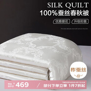 博洋家紡 洛菲白 抑菌100%蠶絲被 春秋被子 約4.5斤220*240cm