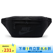 NIKE男包女包 單肩包運動潮流時尚戶外休閑斜挎包胸包 黑色BA5751-010/52*12*21 腰包