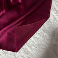 純色真絲素綢緞布料桑蠶絲素色連衣裙服裝里襯面料絲綢零頭布 46號葡萄紅17姆米寬139cm*長(cháng)12