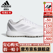 阿迪達斯 （adidas）高爾夫球鞋兒童運動鞋2025新款golf青少年球鞋防滑防潑水舒適緩震 IH9885 白/金屬銀/亮金屬鐵灰 37 （UK4.5）