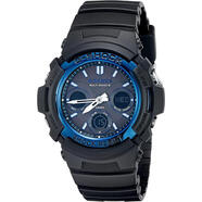 卡西歐（CASIO）手表男多頻段原子時鐘全自動LED燈手部調(diào)整功能世界時間石英 AWGM100A1A
