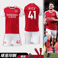閃像阿森納球衣賴(lài)斯足球服套裝男定制哈弗茨球衣薩卡比賽訓練隊服印字 25-26阿森納主場(chǎng)-41號賴(lài)斯 M【170-175cm*120-140斤】