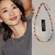 伊燦輕奢彩石多巴胺仿珍珠項鏈配飾女簡(jiǎn)約高級感鎖骨鏈2025年新款頸鏈 輕奢彩石多巴胺項鏈配飾女