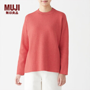 無(wú)印良品 MUJI 女式 雙面 圓領(lǐng)毛衣 W9SA011 玫瑰紅 S