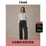 ELAND【100%綿羊毛】衣戀毛衣女純色翻領(lǐng)甜美柔軟上衣2025冬季新 象牙白/白色(39)Ivory L 170