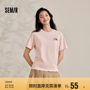 森馬[涼感T]觀(guān)園吉聯(lián)名短袖T恤女抗菌寬松熊貓夏裝潮109324100013