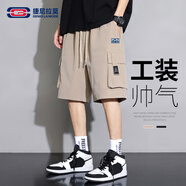 GENIOLAMODE森馬集團(tuán)短褲男夏季新款工裝五分褲男寬松休閑百搭工裝短褲