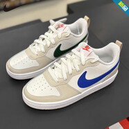 耐克（NIKE）Court Borough 2 Low 2黑曜石防滑耐磨輕便低幫板鞋 GS白藍 HQ1189-141 鴛鴦鉤 38
