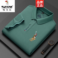 啄木鳥（TUCANO）2025新款含棉短袖polo 衫男t恤有領(lǐng)刺繡中青年半袖體恤夏季潮 薄荷綠主圖款 M 適合90-110斤