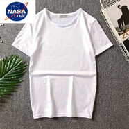 NASALIKE品牌美式卡通貓和老鼠印花短袖t恤男女夏季寬松大碼百搭青少年五 純白短T M