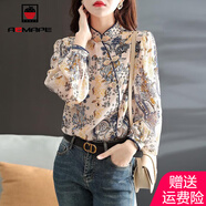 AEMAPE女裝2025秋季新款中式立領(lǐng)盤(pán)扣上衣古風(fēng)襯衫女韓版襯衣夏 圖片色（高品質(zhì)面料） XL （建議115-125斤）