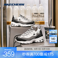 斯凱奇（Skechers）奶茶熊2代丨男女同款春夏老爹鞋潮流復(fù)古增高保暖熊貓鞋休閑鞋 【男款】椰乳大理石奶茶/BKGY 42