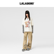 拉拉波波（LALABOBO）拉拉波波女士簡約時尚褲子LBEA-WXZC22 卡其 M